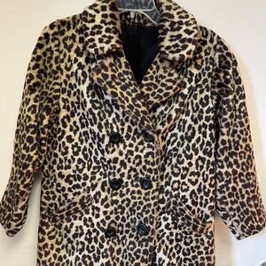 Vintage Leopard Print Women's Coat